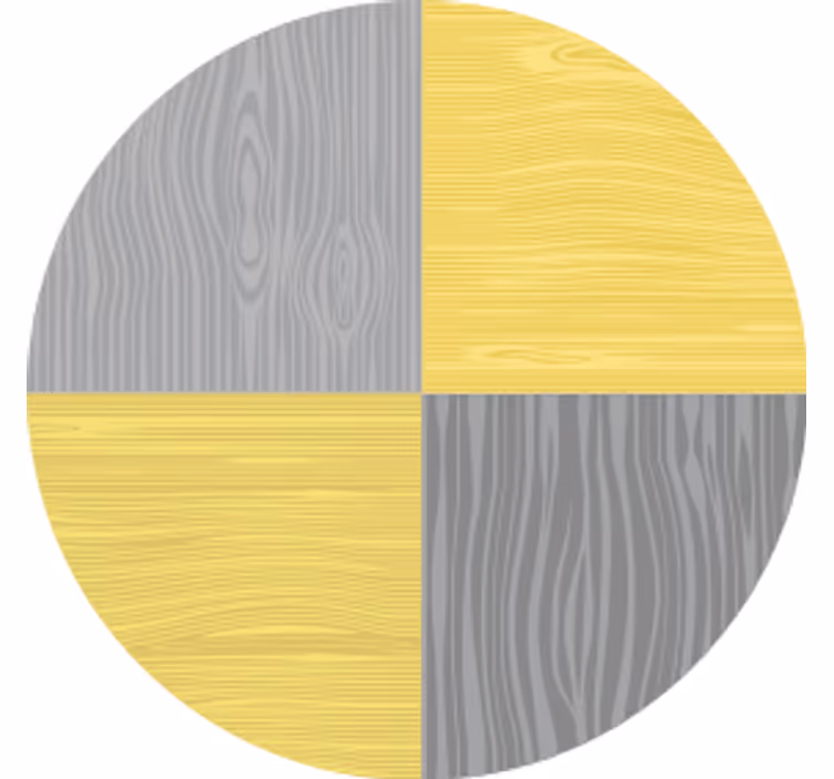 Onderzetters houten structuur cirkelpatroon - TenStickers