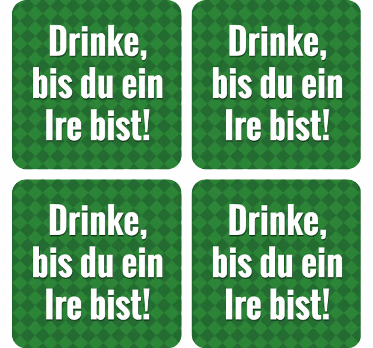 Bier onderzetters met groene ruit citaten - TenStickers