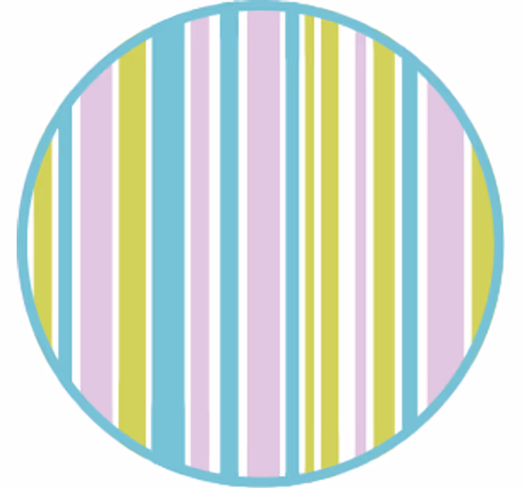 Onderzetters kleurrijke gestreepte cirkel - TenStickers