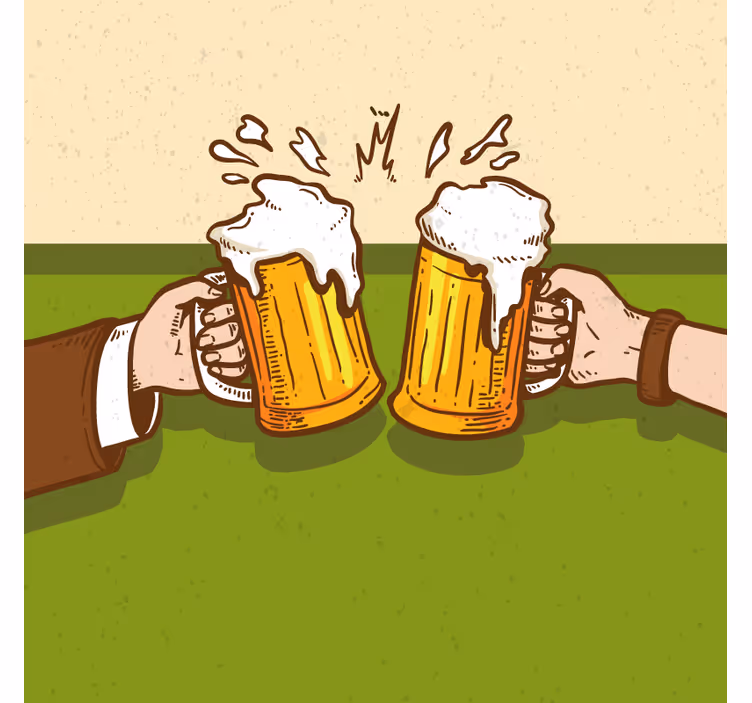 Bier onderzetters voor klinkende bierglazen - TenStickers