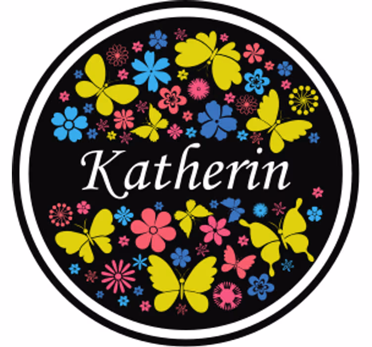 Gepersonaliseerde onderzetters met bloemen en vlinders - TenStickers