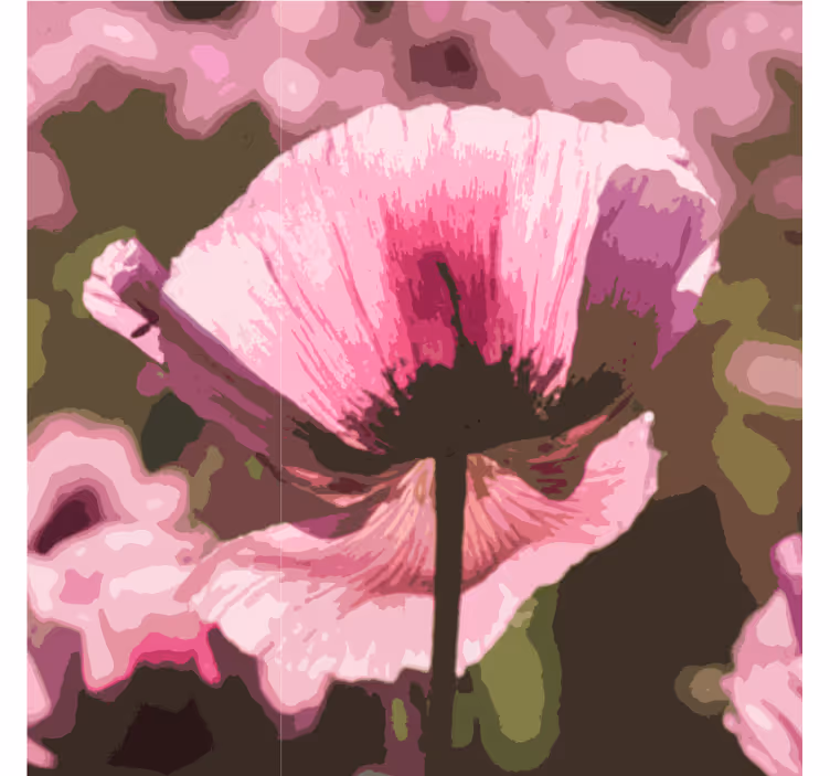 Moderne onderzetters stralend botanisch motief - TenStickers
