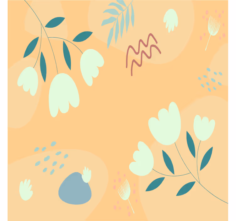 Moderne onderzetters met bloemige minimalistische patronen - TenStickers