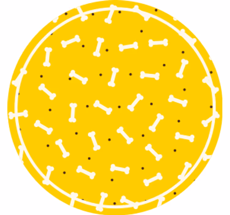 Enge onderzetters bone pattern rond - TenStickers