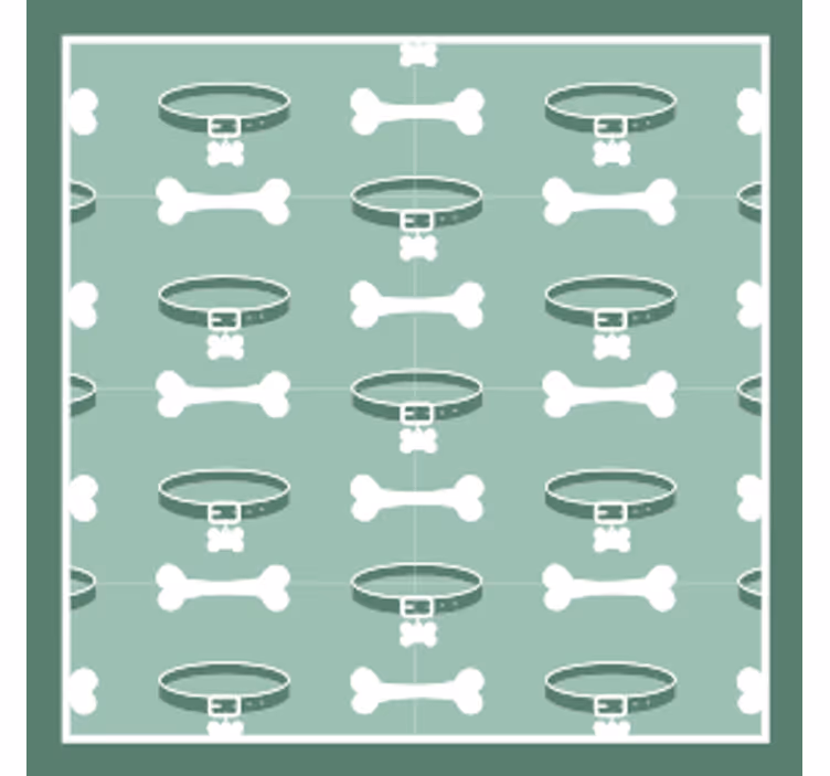 Enge onderzetters met speels bottenpatroon - TenStickers