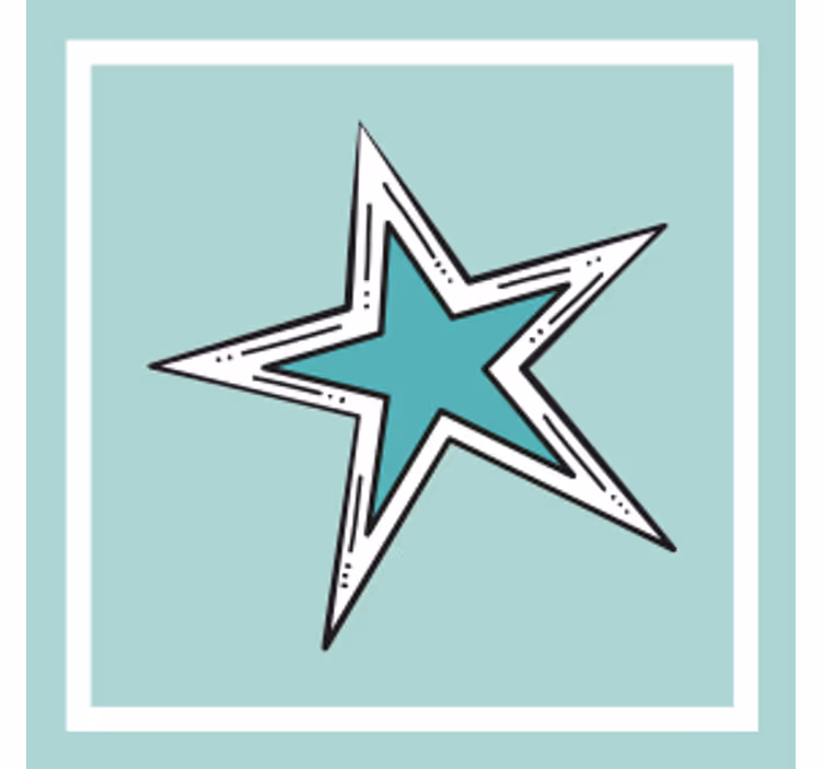 Bier onderzetters star graphic accent - TenStickers