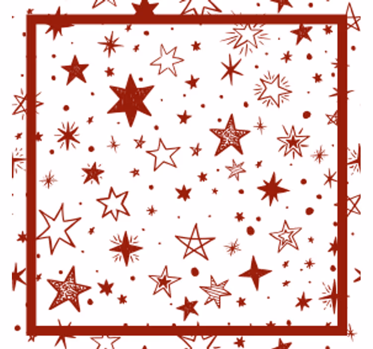 Kerst onderzetters sterrenpatroon voor de feestdagen - TenStickers