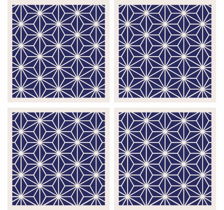 Onderzetters met geometrische textuurafwerking - TenStickers