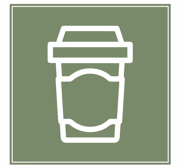 Moderne onderzetters koffiemok illustratie - TenStickers
