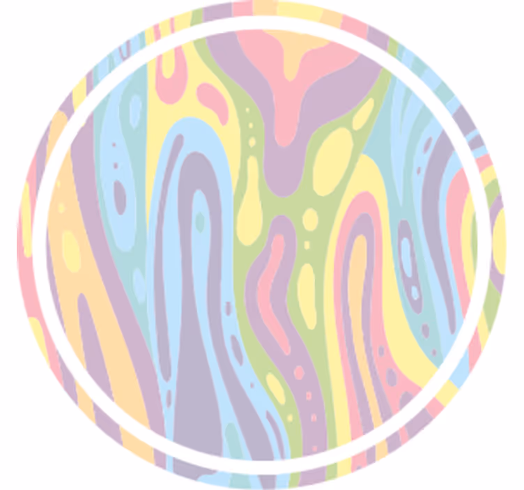 Onderzetters golfachtig pastelpatroon - TenStickers