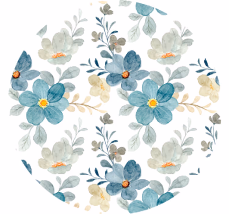 Moderne onderzetters met botanische textuurafwerking - TenStickers