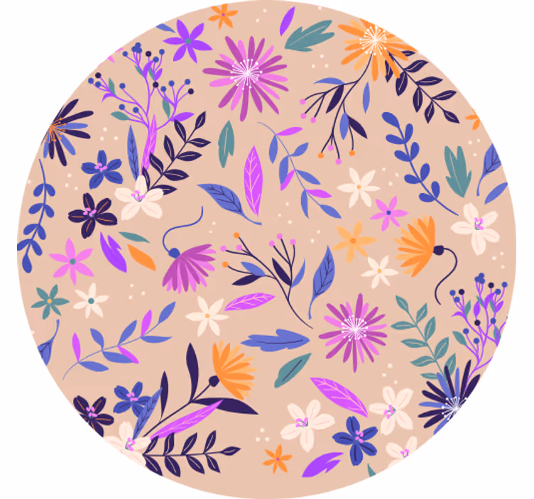 Onderzetters botanisch motief achtergrond - TenStickers