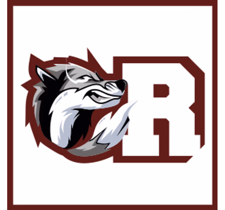 Gepersonaliseerde onderzetters wolf crest monogram - TenStickers