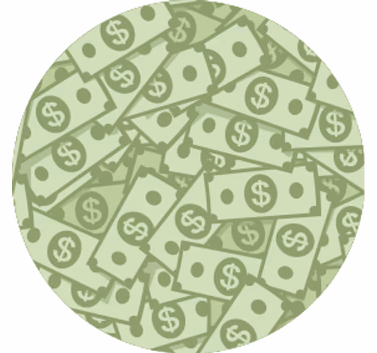Moderne onderzetters cash pattern graphic - TenStickers
