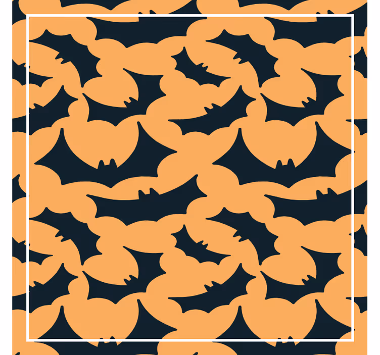 Halloween onderzetters met vleermuispatroon - TenStickers