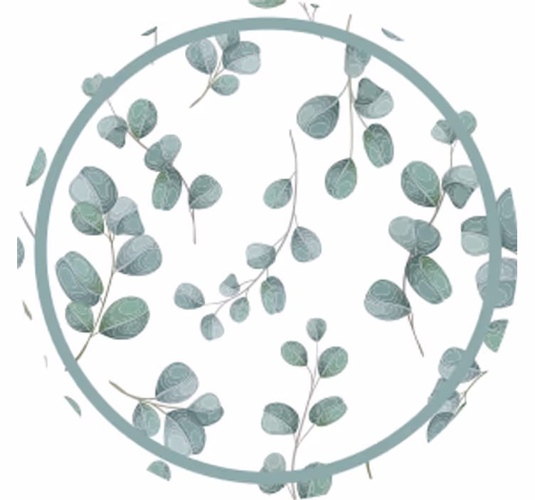Onderzetters eucalyptusbladeren patroon - TenStickers