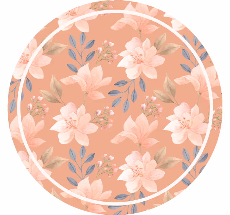 Moderne onderzetters met bloempatronen en bladeren - TenStickers