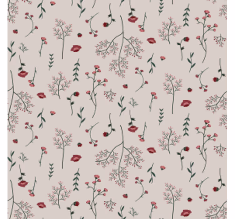 Onderzetters botanische print achtergrond - TenStickers