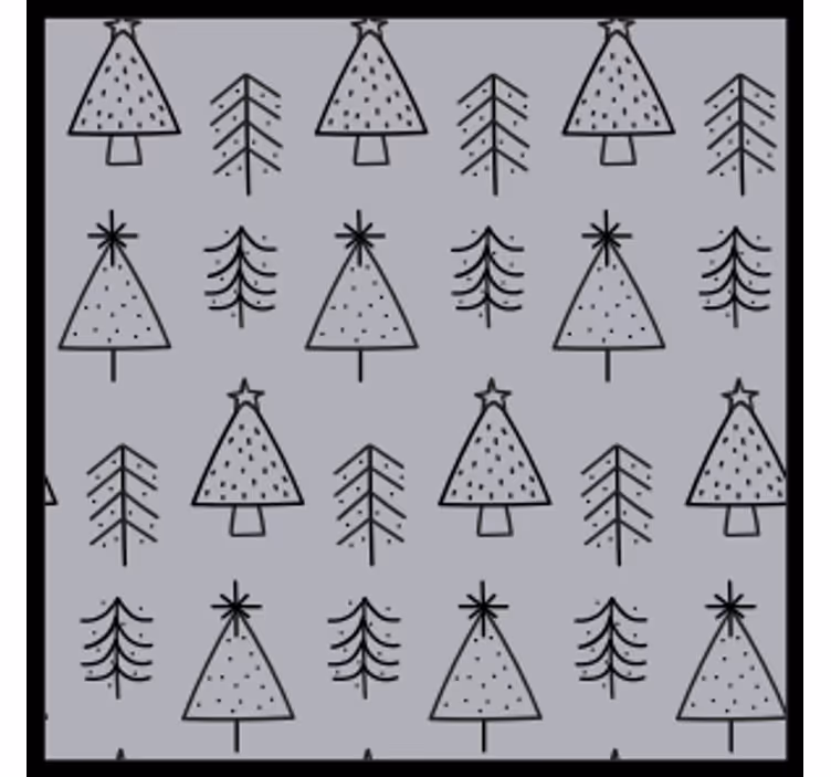 Kerst onderzetters gestileerde boompatronen - TenStickers