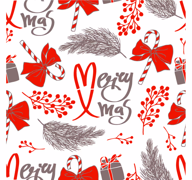 Kerst onderzetters feestelijke kerstpatronen - TenStickers