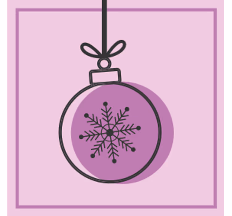 Kerst onderzetters sneeuwvlok ornament afbeelding - TenStickers