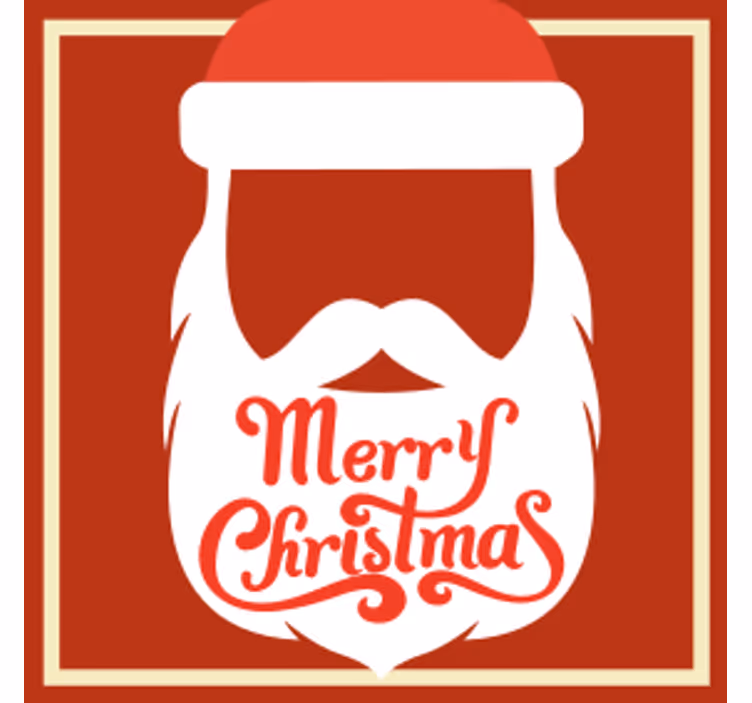 Kerst onderzetters santa claus illustratie - TenStickers