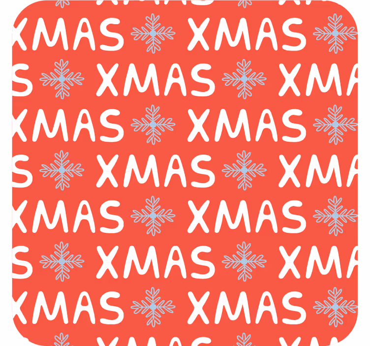 Kerst onderzetters feestelijk kerstpatroon - TenStickers
