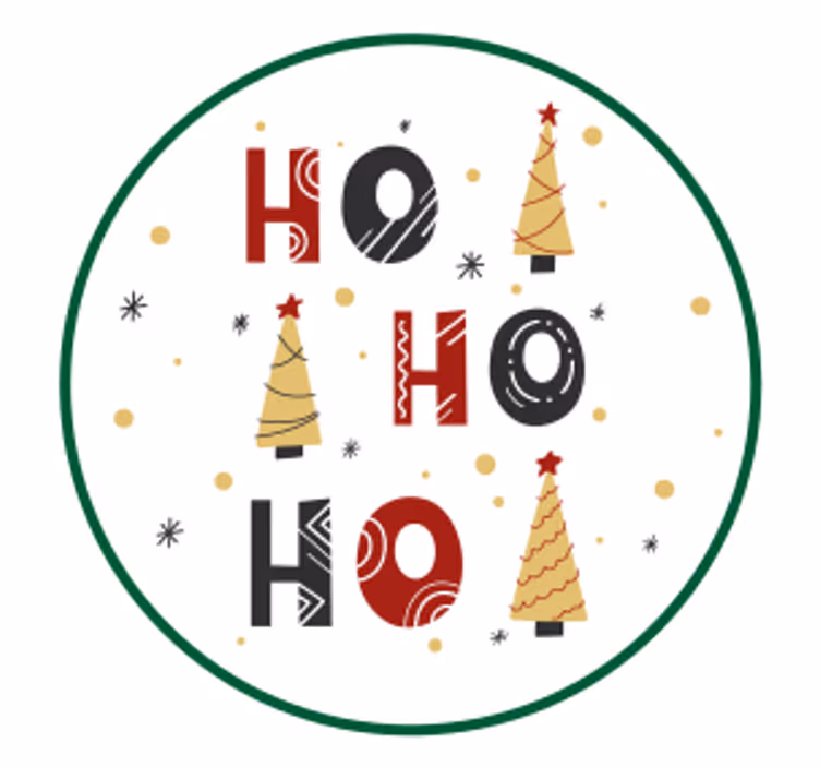 Kerst onderzetters feestelijke kerstbomen - TenStickers
