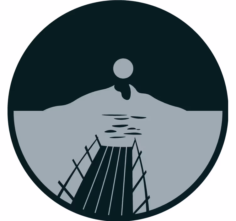 Bier onderzetters zonsondergang boven water - TenStickers