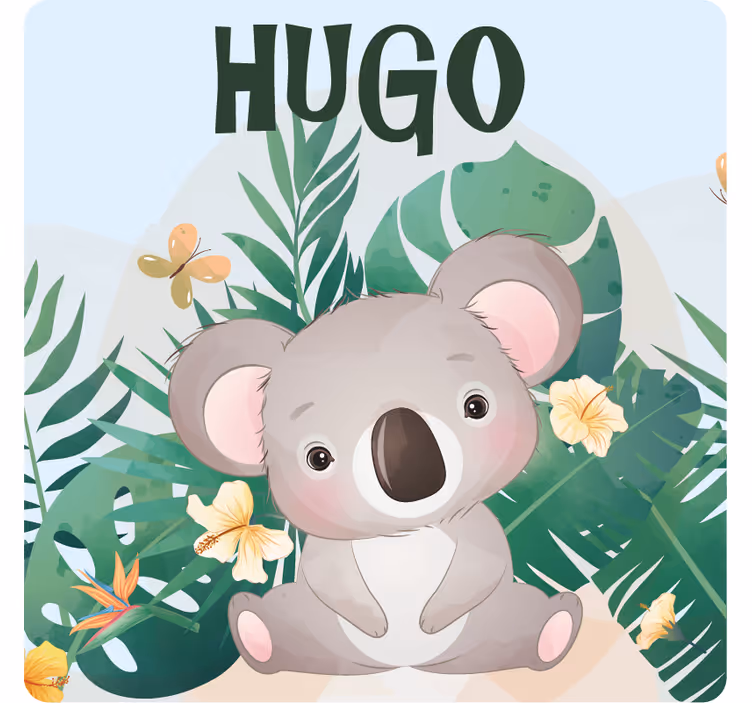 Gepersonaliseerde onderzetters schattige koala kunst - TenStickers