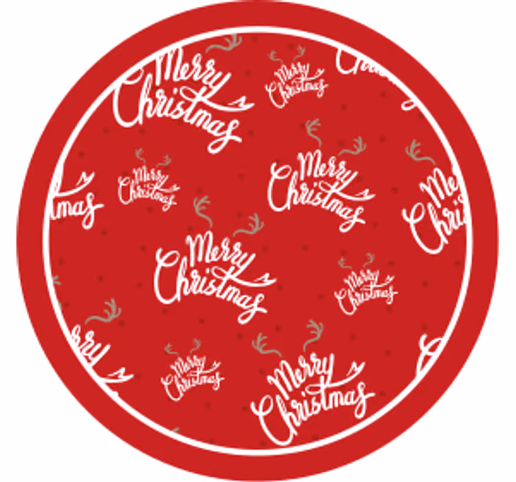 Kerst onderzetters feestelijke rode viering - TenStickers