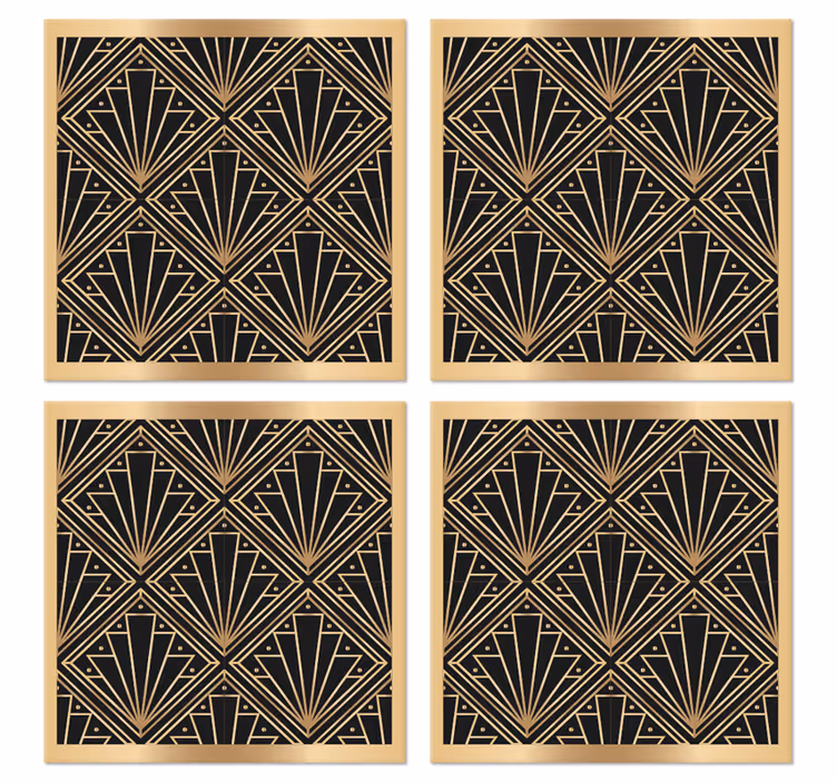 Moderne onderzetters Ruitvormig "art deco" patroon - TenStickers