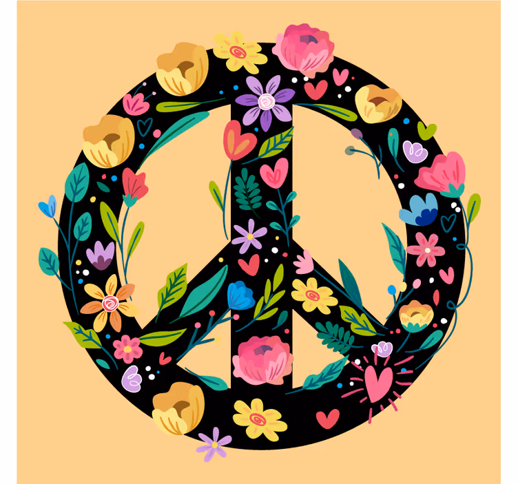 Tekst onderzetters botanische sereniteit symbool - TenStickers