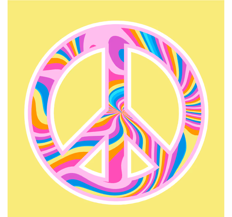 Enge onderzetters vivid peace embleem - TenStickers
