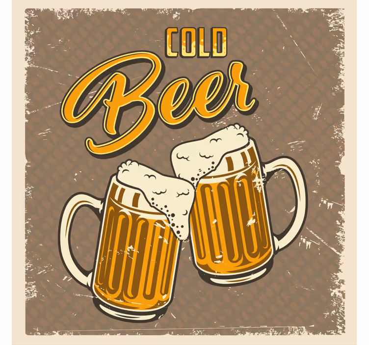 Bier onderzetters voor schuimende bierpullen - TenStickers