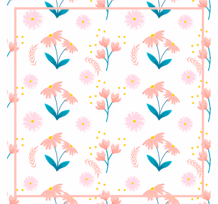 Onderzetters met bloemmotief design - TenStickers
