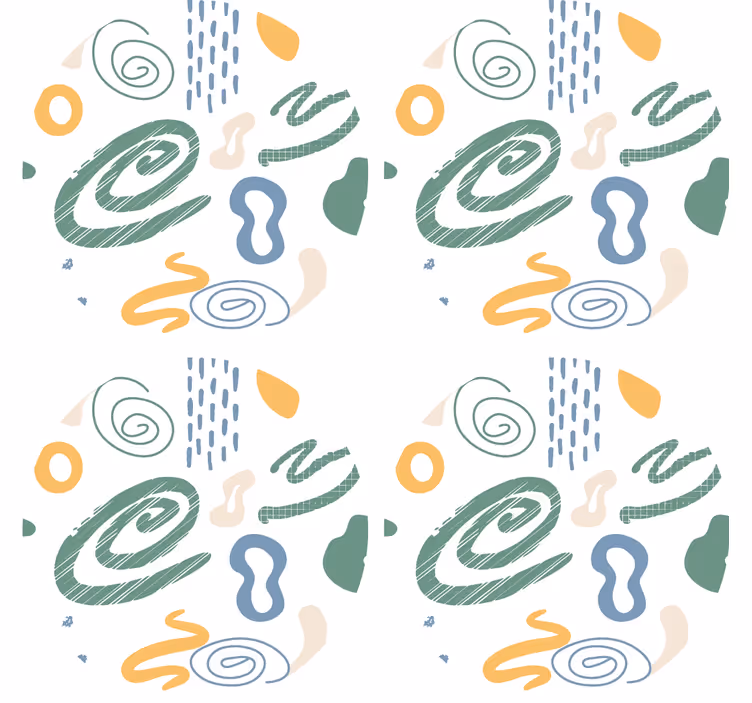 Onderzetters abstracte draaipatronen - TenStickers