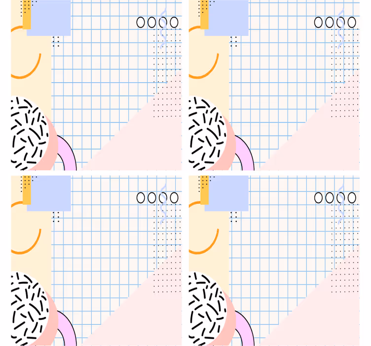 Moderne onderzetters met geometrisch patroon - TenStickers