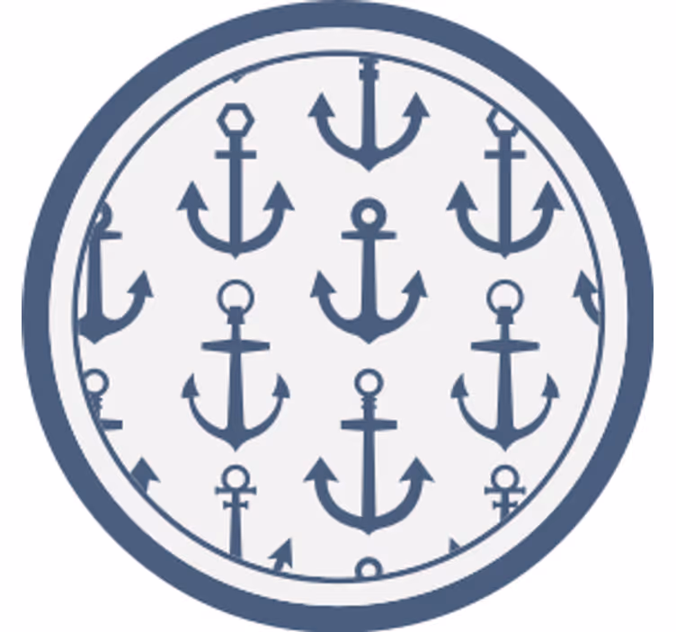 Onderzetters met nautisch anker motief - TenStickers