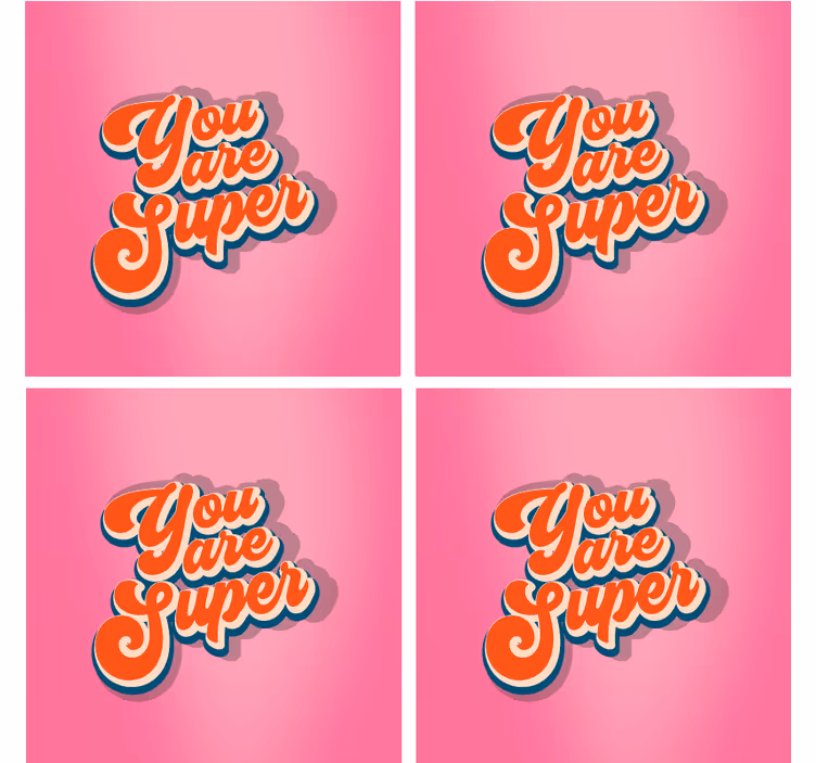 Tekst onderzetters motivational zinsontwerp - TenStickers