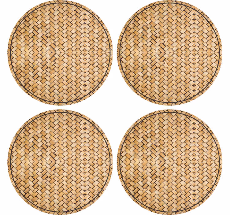 Onderzetters textuur ronde elementen - TenStickers