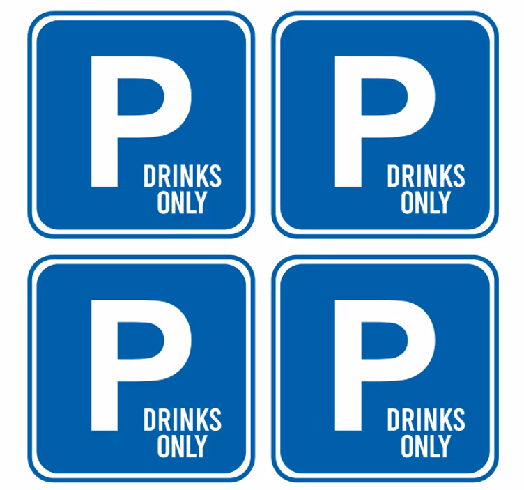 Tekst onderzetters gereserveerde dranken aankondiging - TenStickers