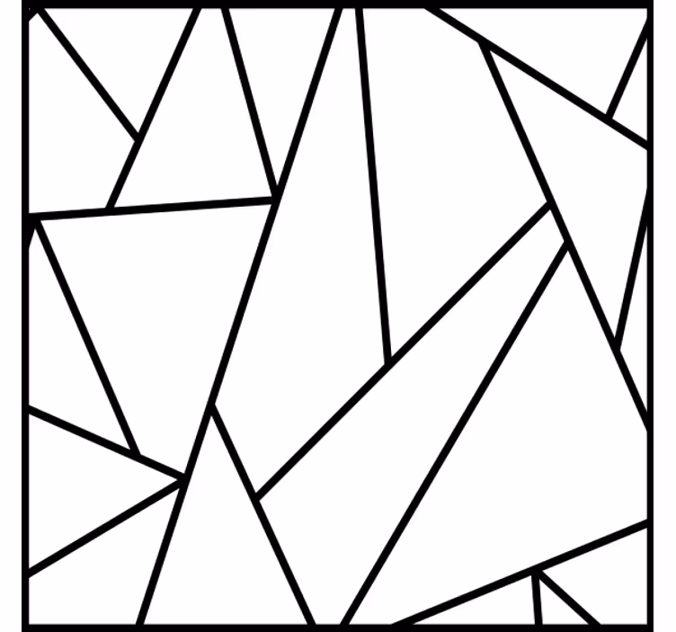 Onderzetters geometrische zwarte lijnen - TenStickers
