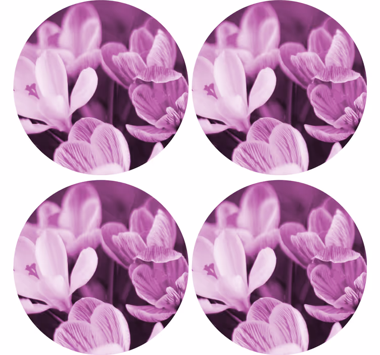 Onderzetters met levendige bloemenmotieven - TenStickers