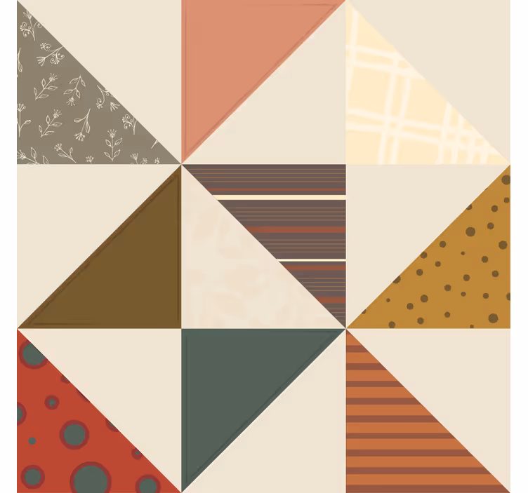Onderzetters geometrische kleuren segmenten - TenStickers