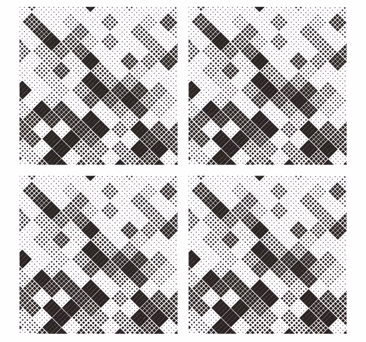 Onderzetters geometrisch puntpatroon - TenStickers