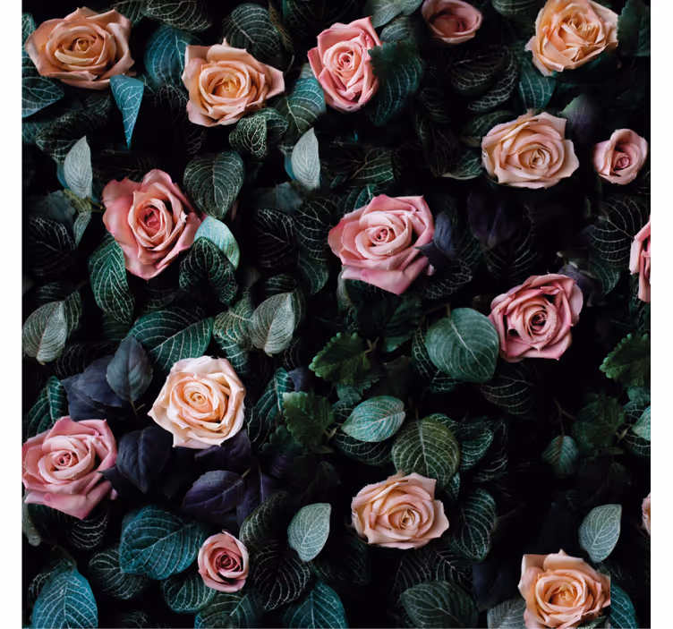 Enge onderzetters romantisch bloemenpatroon - TenStickers