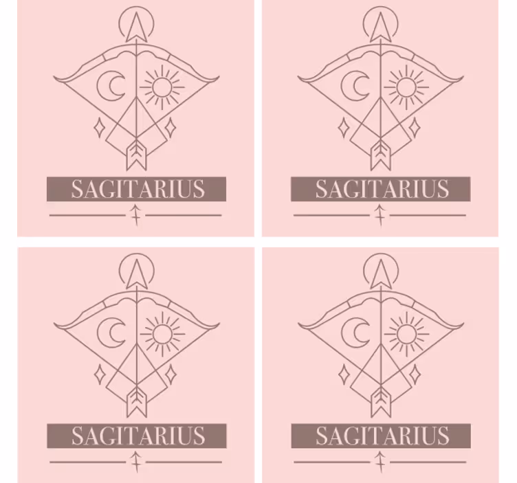 Bier onderzetters boogschutter zodiac symbool - TenStickers