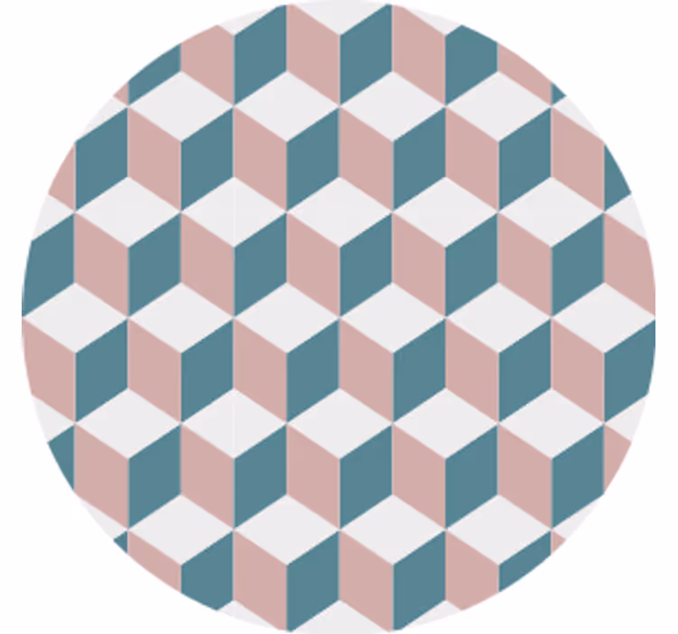 Onderzetters geometrisch kubuspatroon - TenStickers