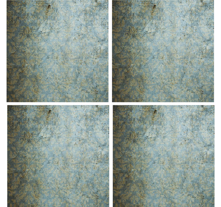 Onderzetters verouderd blauw patroon - TenStickers